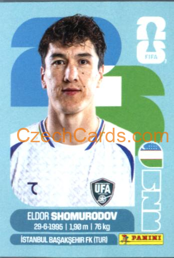 Eldor Shomurodov 2026 Panini World Cup Sticker #UZB16