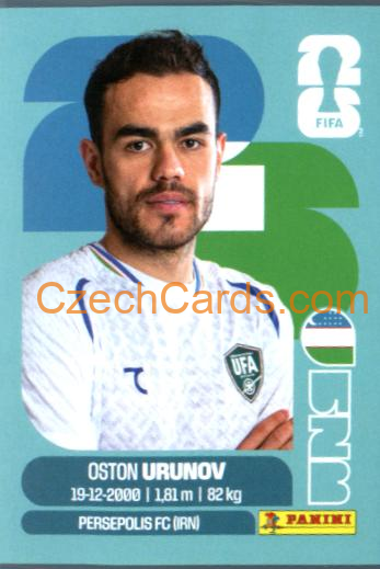 Oston Urunov 2026 Panini World Cup Sticker #UZB17