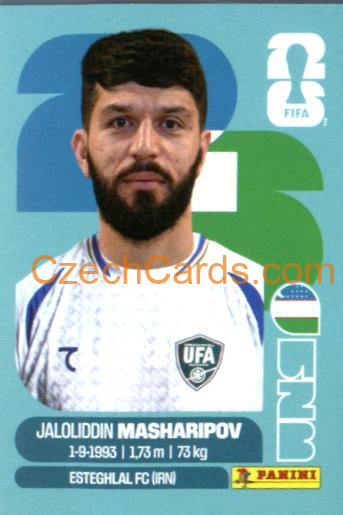 Jaloliddin Masharipov 2026 Panini World Cup Sticker #UZB18