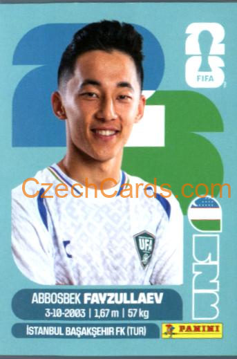 Abbosbek Fayzullaev 2026 Panini World Cup Sticker #UZB20