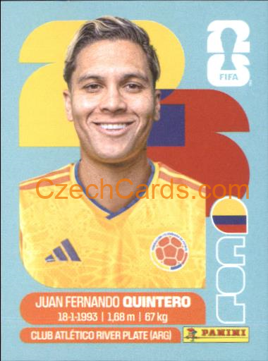 Juan Fernando Quintero 2026 Panini World Cup Sticker #COL15