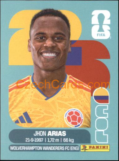 Jhon Arias 2026 Panini World Cup Sticker #COL17