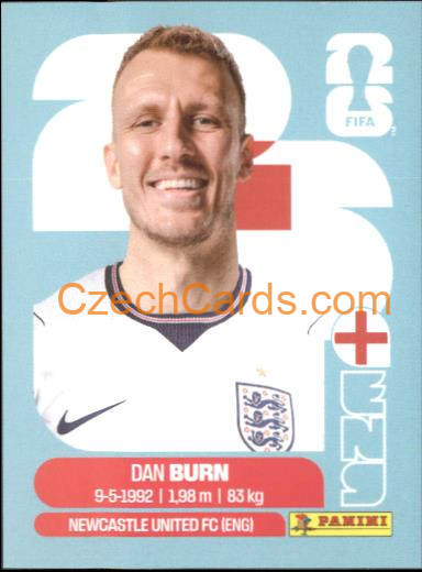 Dan Burn 2026 Panini World Cup Sticker #ENG8