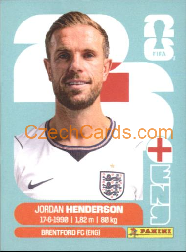 Jordan Henderson 2026 Panini World Cup Sticker #ENG9