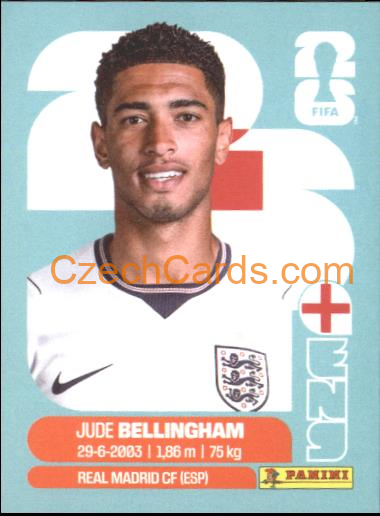 Jude Bellingham 2026 Panini World Cup Sticker #ENG11