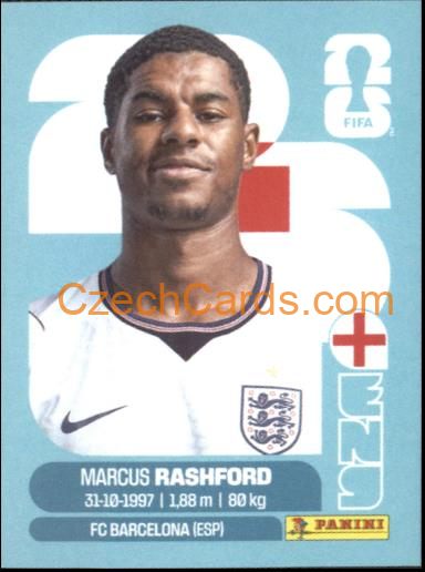Marcus Rashford 2026 Panini World Cup Sticker #ENG19