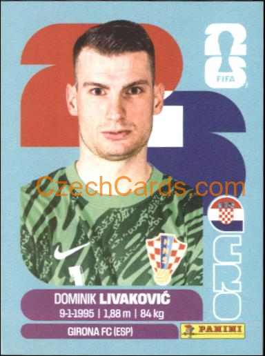Dominik Livaković 2026 Panini World Cup Sticker #CRO2