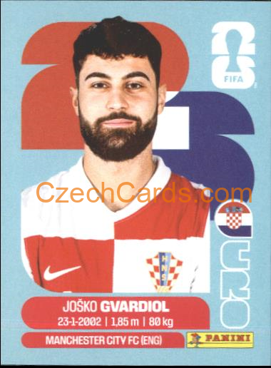 Josko Gvardiol 2026 Panini World Cup Sticker #CRO4