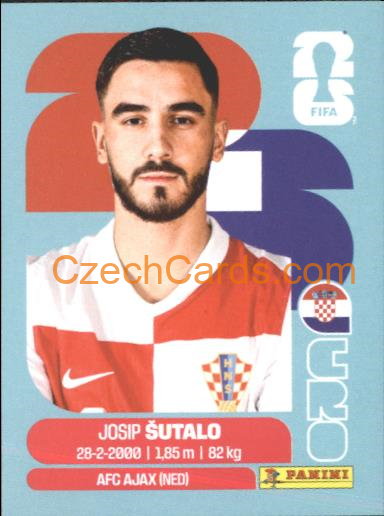 Josip Sutalo 2026 Panini World Cup Sticker #CRO7
