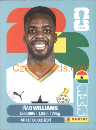 Inaki Williams 2026 Panini World Cup Sticker #GHA15