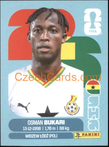 Osman Bukari 2026 Panini World Cup Sticker #GHA19