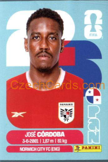 Jose Cordoba 2026 Panini World Cup Sticker #PAN8