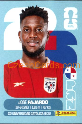 Jose Fajardo 2026 Panini World Cup Sticker #PAN17