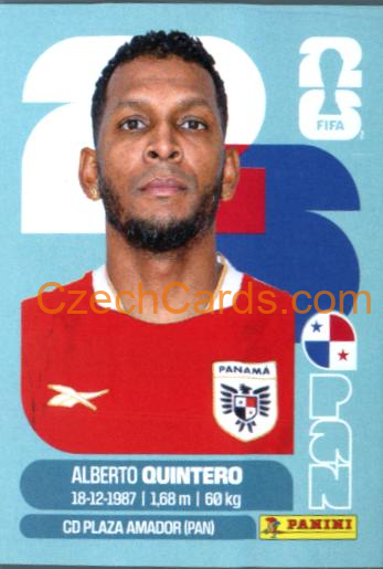 Alberto Quintero 2026 Panini World Cup Sticker #PAN20