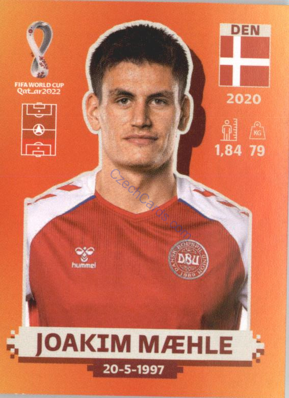 Joakim Mæhle 2022 Panini WC Qatar Sticker #DEN 6