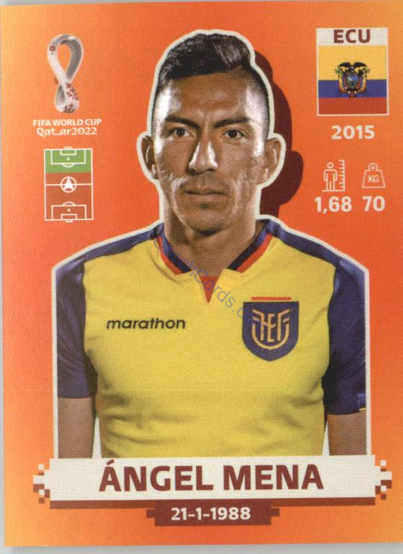 Ángel Mena 2022 Panini WC Qatar Sticker #ECU 16