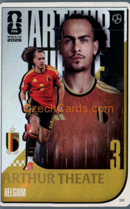 Arthur Theate 2026 Panini Kayou World Cup #533