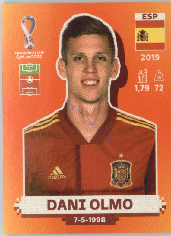 Dani Olmo 2022 Panini WC Qatar Sticker #ESP 15