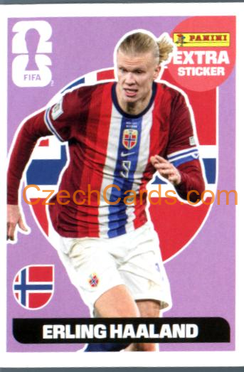 Erling Haaland 2026 Panini World Cup Sticker Extra Purple