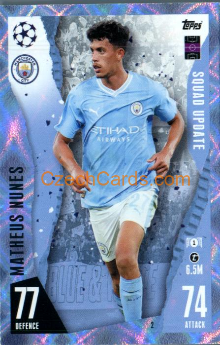 Matheus Nunes 2023/24 Topps Match Attax Extra Crystal Parallel #2