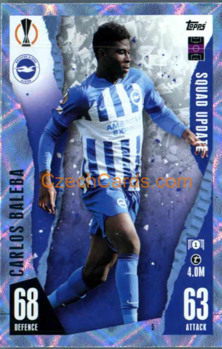 Carlos Baleba 2023/24 Topps Match Attax Extra Crystal Parallel #5