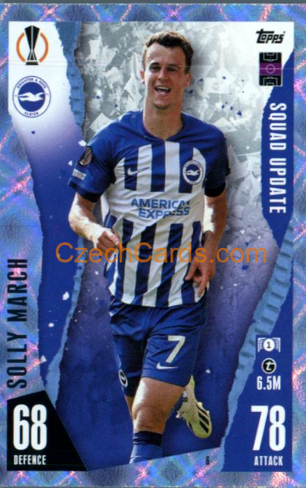 Solly March 2023/24 Topps Match Attax Extra Crystal Parallel #5