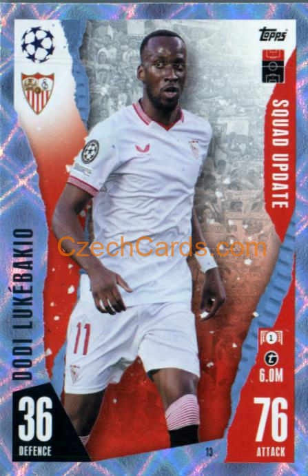 Dodi Lukebakio 2023/24 Topps Match Attax Extra Crystal Parallel #13