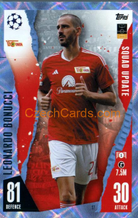 Leonardo Bonucci 2023/24 Topps Match Attax Extra Crystal Parallel #17