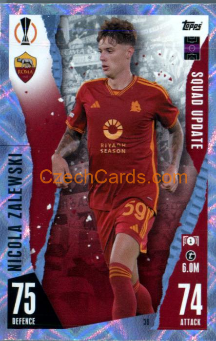 Nicola Zalewski 2023/24 Topps Match Attax Extra Crystal Parallel #38