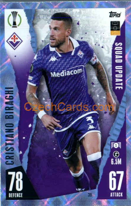 Cristiano Biraghi 2023/24 Topps Match Attax Extra Crystal Parallel #39