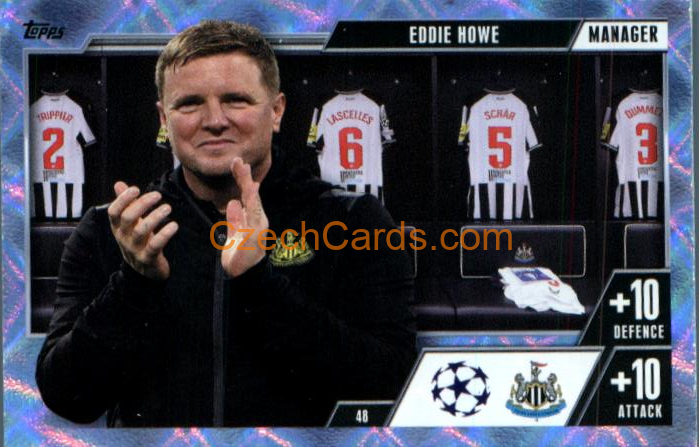 Eddie Howe 2023/24 Topps Match Attax Extra Crystal Parallel #48