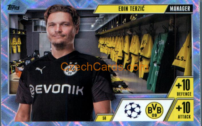 Edin Terzič 2023/24 Topps Match Attax Extra Crystal Parallel #58