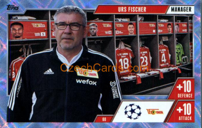 Urs Fischer 2023/24 Topps Match Attax Extra Crystal Parallel #60