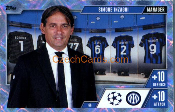 Simone Inzaghi 2023/24 Topps Match Attax Extra Crystal Parallel #68