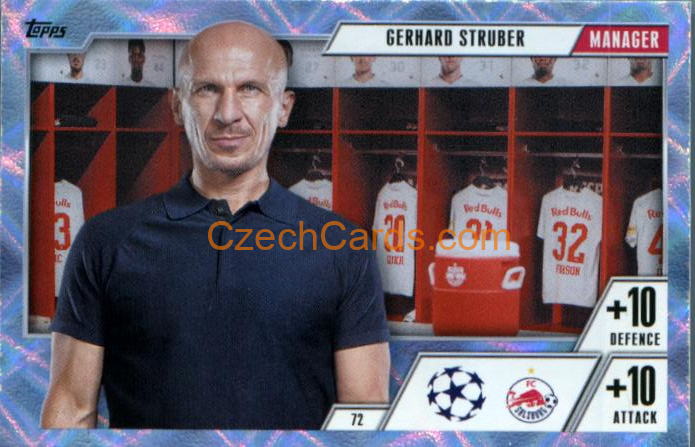 Gerhard Struber 2023/24 Topps Match Attax Extra Crystal Parallel #71
