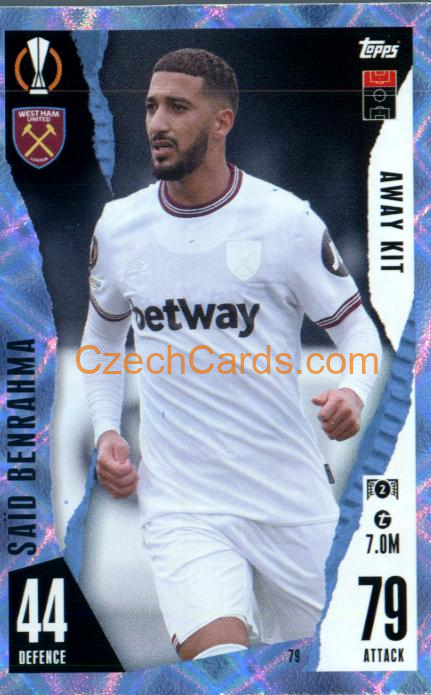 Said Benrahma 2023/24 Topps Match Attax Extra Crystal Parallel #79
