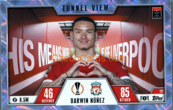 Darwin Nunez 2023/24 Topps Match Attax Extra Crystal Parallel #121