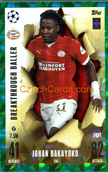 Johan Bakayako 2023/24 Topps Match Attax Extra Green Parallel #226