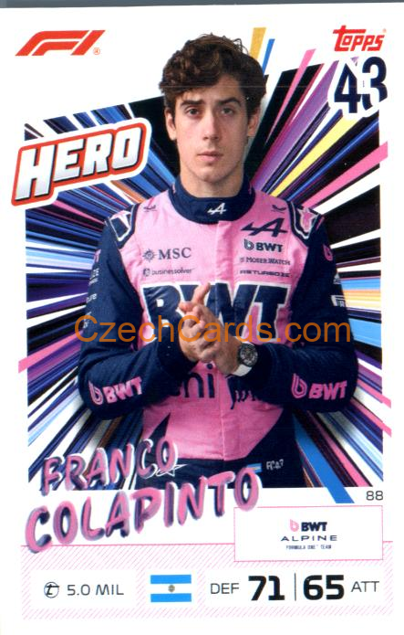 Franco Colapinto 2026 Turbo Attax #88