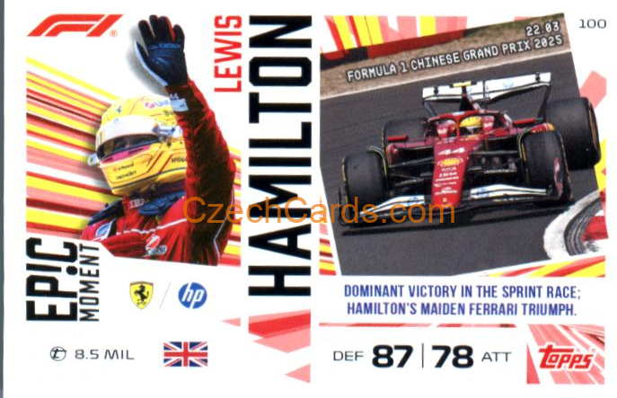 Lewis Hamilton 2026 Turbo Attax #100