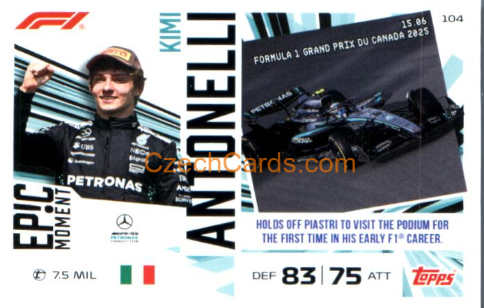 Kimi Antonelli 2026 Turbo Attax #104