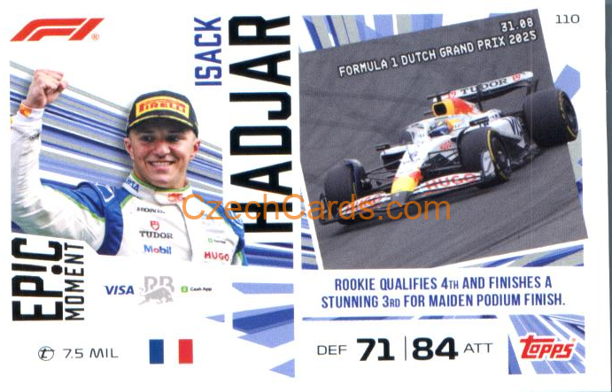 Isack Hadjar 2026 Turbo Attax #110