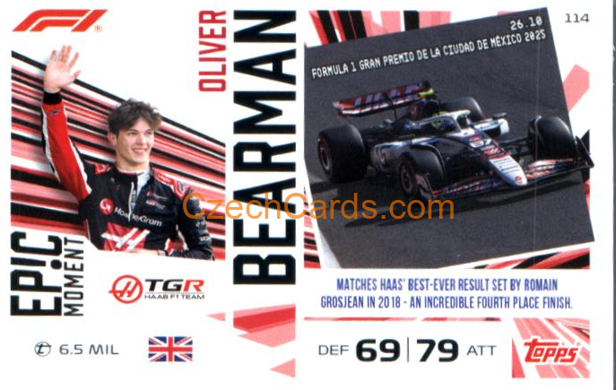 Oliver Bearman 2026 Turbo Attax #114