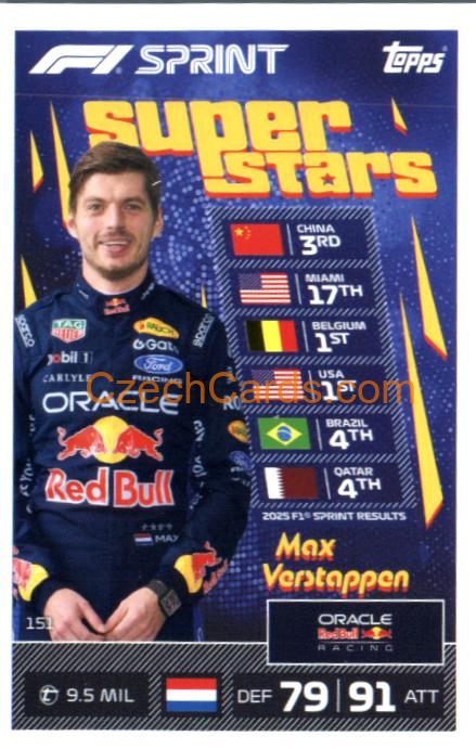 Max Verstappen 2026 Turbo Attax #151