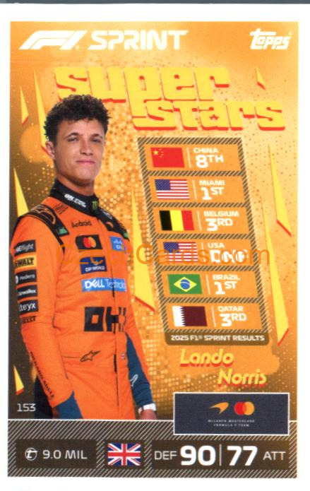 Lando Norris 2026 Turbo Attax #153
