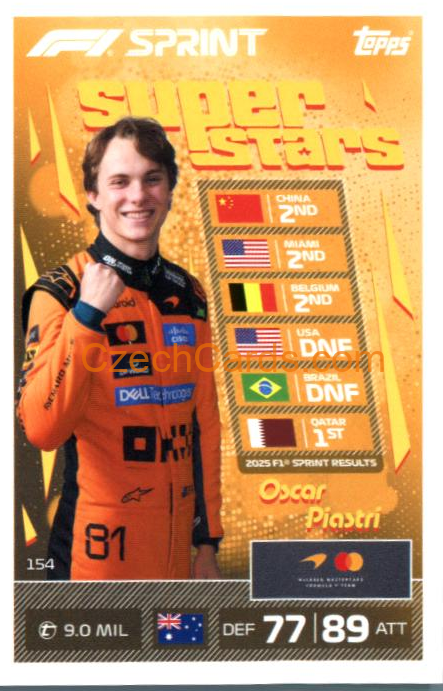 Oscar Piastri 2026 Turbo Attax #154