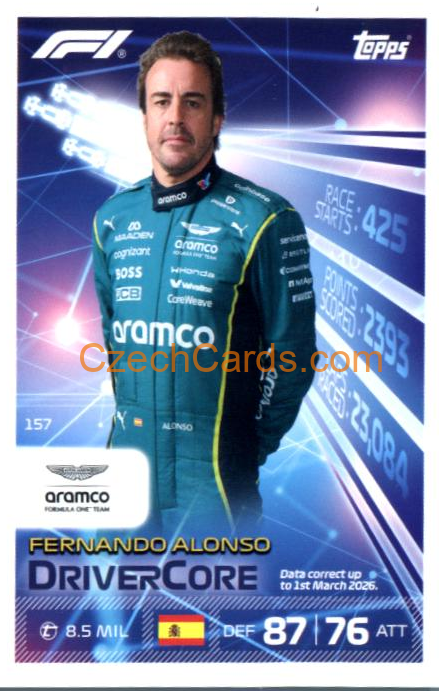 Fernando Alonso 2026 Turbo Attax #157