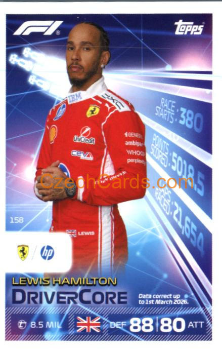 Lewis Hamilton 2026 Turbo Attax #158