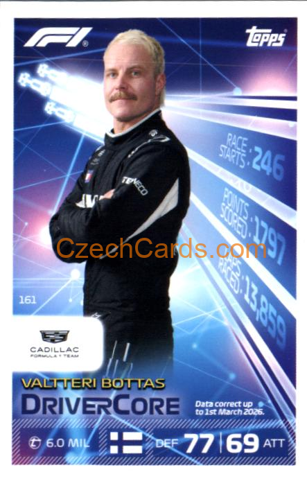 Valtteri Bottas 2026 Turbo Attax #161