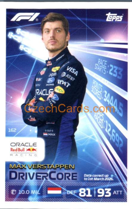 Max Verstappen 2026 Turbo Attax #162